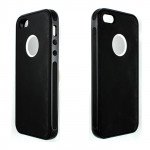 Wholesale iPhone 5 5S 2 in 1 Hybrid Case (Black-Black)